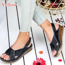 Load image into Gallery viewer, Peep-toe Wedge Comfortable Sandals