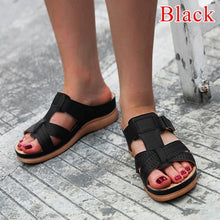 Load image into Gallery viewer, Peep-toe Wedge Comfortable Sandals