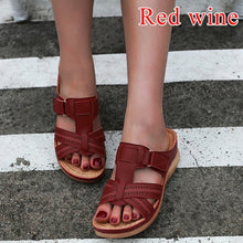 Load image into Gallery viewer, Peep-toe Wedge Comfortable Sandals