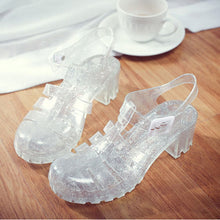 Load image into Gallery viewer, Retro Crystal Thick Heels Sandals