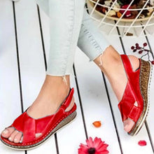 Load image into Gallery viewer, Peep-toe Wedge Comfortable Sandals
