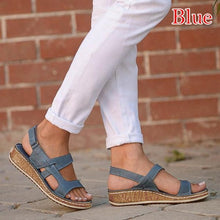 Load image into Gallery viewer, Peep-toe Wedge Comfortable Sandals
